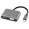 Adapter 2w1 USB-C HDMI VGA 4K (MacBook, Smartfon, Laptop) — konwerter wideo