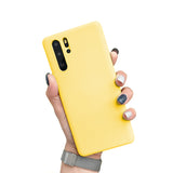 Etui Silikonowe Candy Kolor - Huawei P30 - Żółty