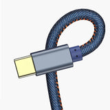 Kabel USB-C, Jeansowy - 1 Metr
