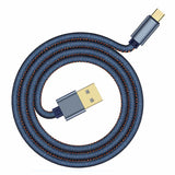 Kabel micro USB, Jeansowy - 1 Metr