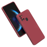 Etui Silikonowe - Liquid Silicone - Samsung Galaxy A21s (Zakryty obiektyw) - Czerwony