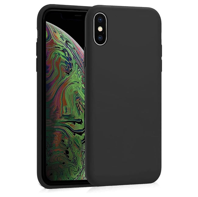 Etui Silikonowe - Liquid Silicone - iPhone XS Max - Czarny