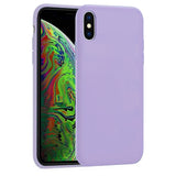 Etui Silikonowe - Liquid Silicone - iPhone XS Max - Lawendowy