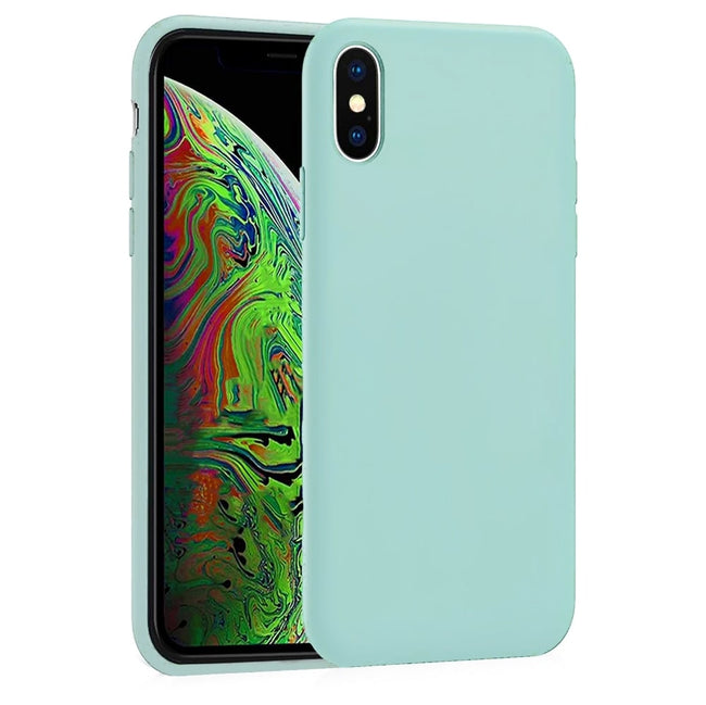 Etui Silikonowe - Liquid Silicone - iPhone X / XS - Miętowy