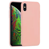Etui Silikonowe - Liquid Silicone - iPhone X / XS - Różowy