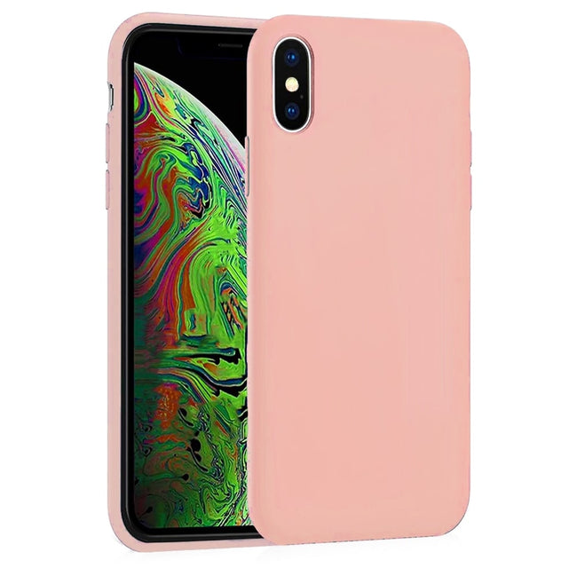 Etui Silikonowe - Liquid Silicone - iPhone X / XS - Różowy