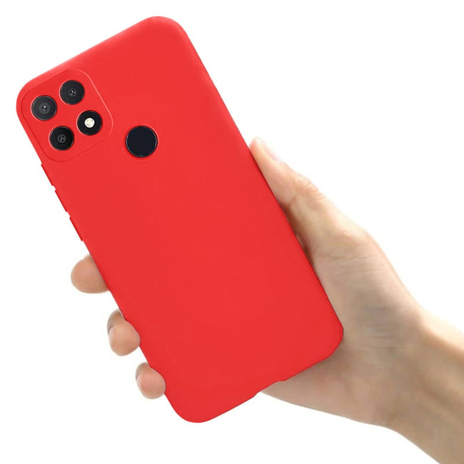 Etui Silikonowe - Liquid Silicone - Oppo A15 - Czerwony