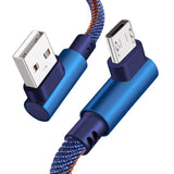 Kabel Kątowy Micro USB, Jeansowy - 1 Metr