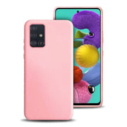 Etui Silikonowe Candy Kolor - Samsung Galaxy A51 - Różowy