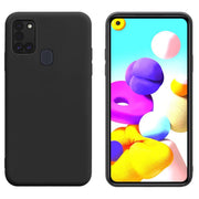 Etui Silikonowe Candy Kolor - Samsung Galaxy A21s - Czarny