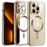 Etui Silikonowe Camera Protect do Magsafe - iPhone 11 Pro - Złoty