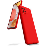 Etui Silikonowe - Liquid Silicone - Samsung Galaxy A42 - Czerwony