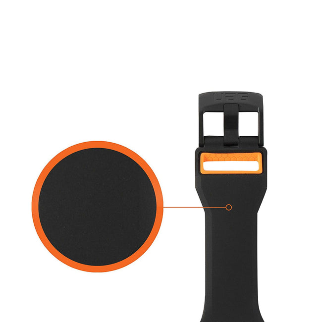 Pasek UAG Urban Armor Gear Civilian do Apple Watch 42 / 44 / 45 / 49mm - Czarno Pomarańczowy