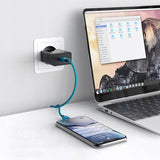 Kabel Pleciony USB-C - 2 Metry - Niebieski