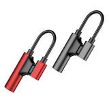 Adapter USB-C - Słuchawki (Jack 3,5 mm) + Ładowanie (kabelek)