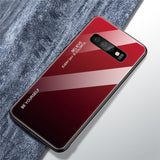 Etui Gradient Glass Case - Samsung Galaxy S10 - Deep Red
