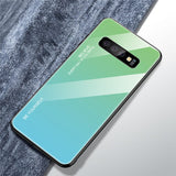 Etui Gradient Glass Case - Samsung S10+ - Blue Lagoon