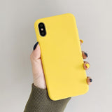 Etui Silikonowe Candy Kolor - iPhone X / XS - Żółty