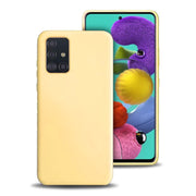 Etui Silikonowe Candy Kolor - Samsung Galaxy A71 - Żółty