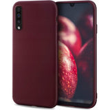 Etui Silikonowe Candy Kolor - Samsung Galaxy A30s - Burgundowy