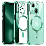 Etui Silikonowe Camera Protect do Magsafe - iPhone 14 Plus - Jasnozielony