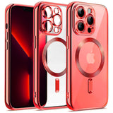 Etui Silikonowe Camera Protect do Magsafe - iPhone 12 Pro Max - Czerwony