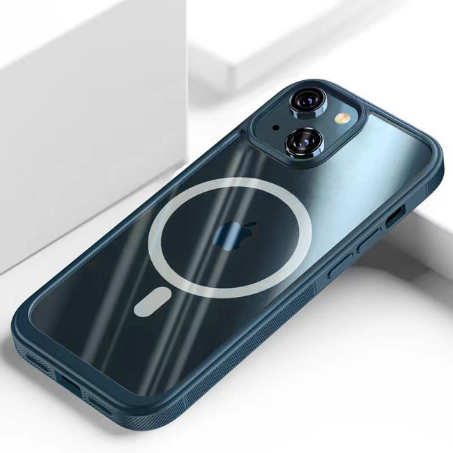 Etui Kolor Clear Grip do MagSafe - iPhone 13 - Niebieski