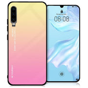 Etui Gradient Glass Case - Huawei P30 - Pastel Pink