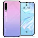 Etui Gradient Glass Case - Huawei P30 - Lavender Pink